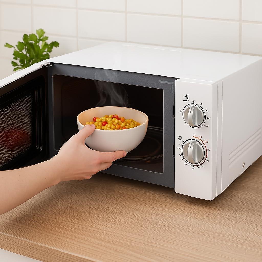 Nikai Microwave Oven, Manual Control, 5 Power Levels, 0-35 Mins Timer, Defrost Setting, Cooking End Signal, Pull Handle Door 30L 900W NMO3010M White thumbnail 3