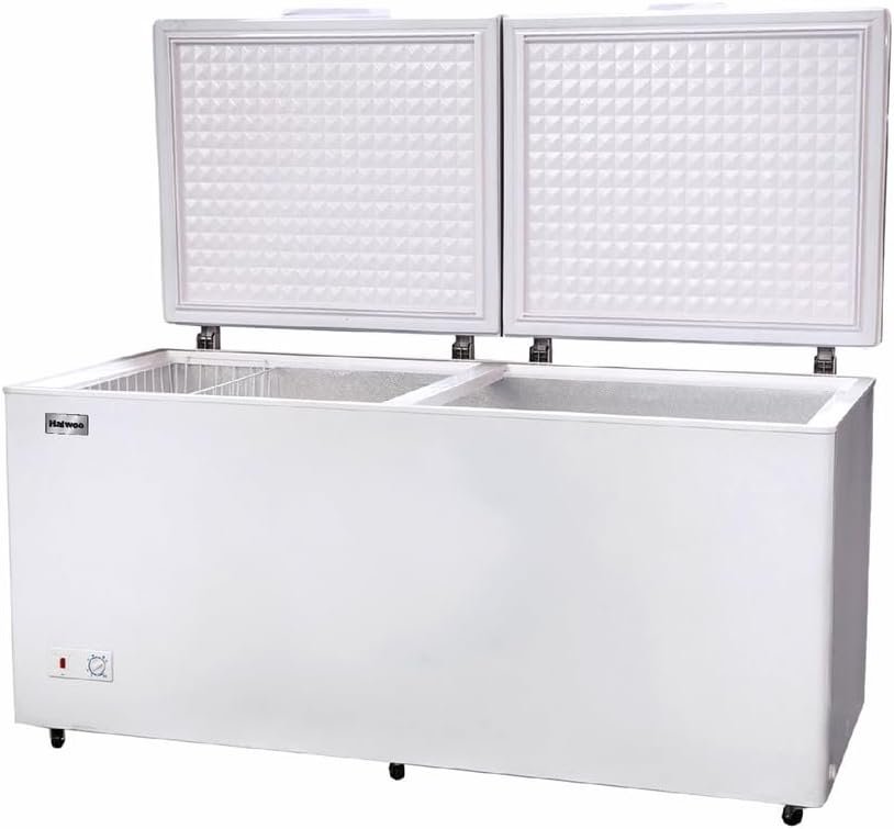Haiwoo 650L HDF-650 WB Double Door Two Storage Basket Chest Freezer, Cfc Free, Voltage Ac 220-240V D75.5*W160.5*H90 Cm White thumbnail 2