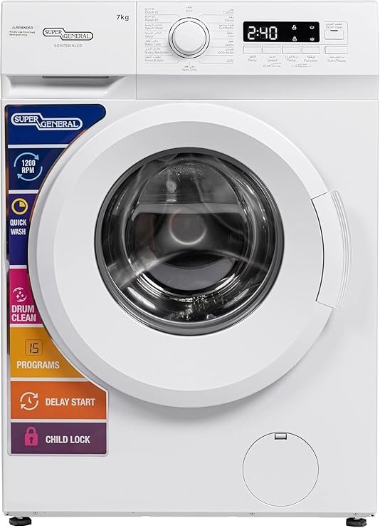 SUPER GENERAL SGW7250NLED 7KG WASHING MACHINE