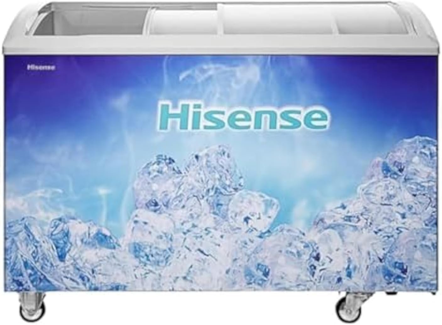 Hisense Sliding Door Freezer White 395 Litres Curved Glass - ICC394N4AWU
