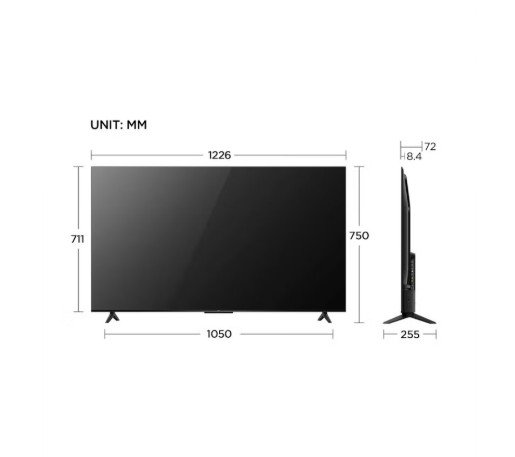 TCL 55-Inch UHD Smart LED Google TV - 55P61B Black thumbnail 3