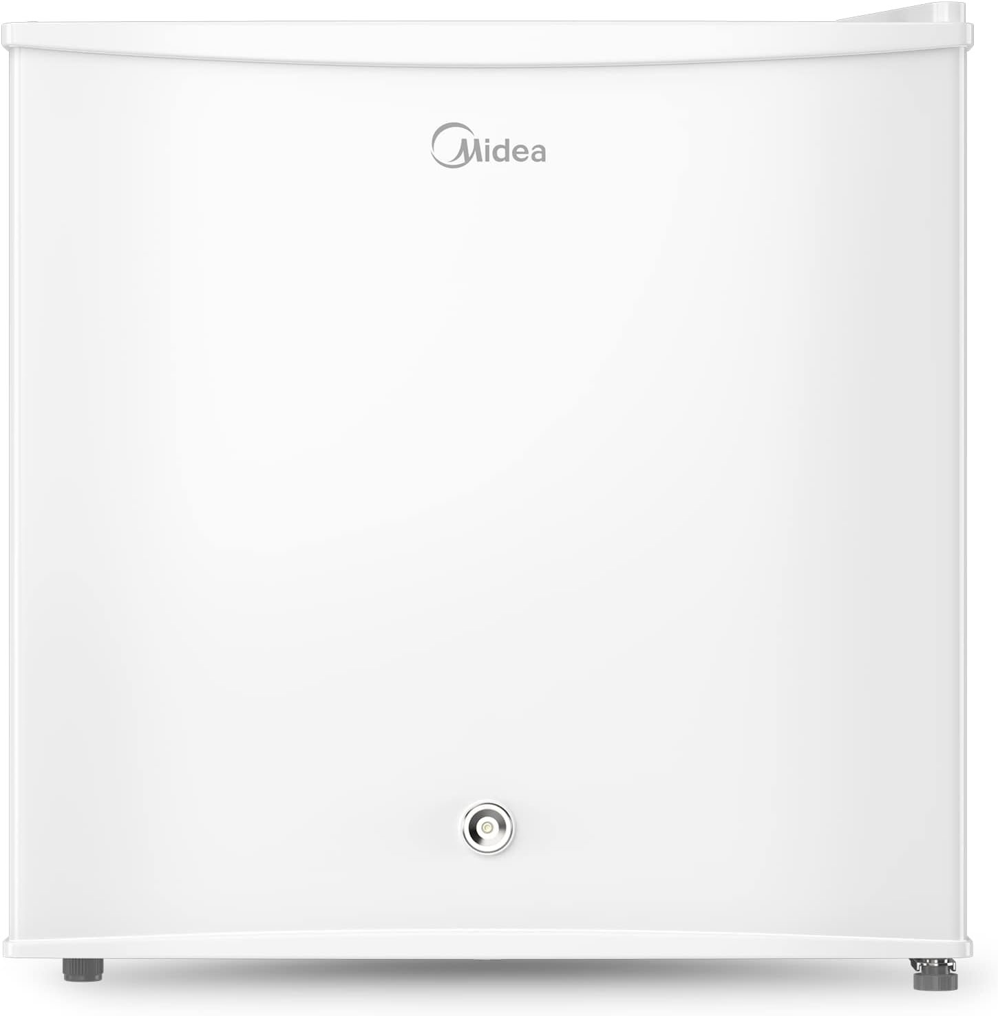 Midea 86L Free Standing Single Door Refrigerator with Reversible Door, 2l Bottle Rack, Smart Design with Recessed Handle with Lock, Best Compact Small Fridge For Mini Bar, Room Or Office, MDRD86FGE01