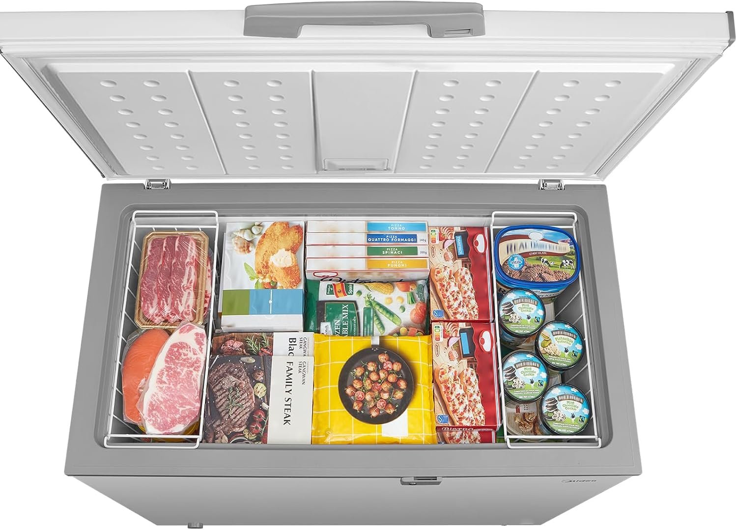 Midea 345Litre Gross & 249L Net Capacity Single Door Chest Freezer, Low Frost, High Energy Efficiency Cooling System, Adjustable Temperature, Silent Operation Ideal for Home & Restaurants - MDRC345FZE01AE thumbnail 4