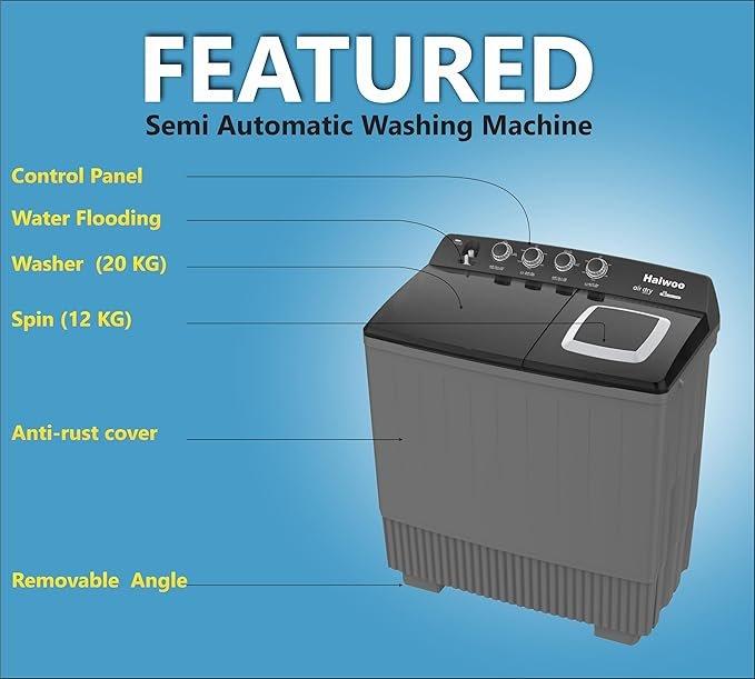 HAIWOO HWM2050X 20KG TWIN TUB WASHING MACHINE thumbnail 3