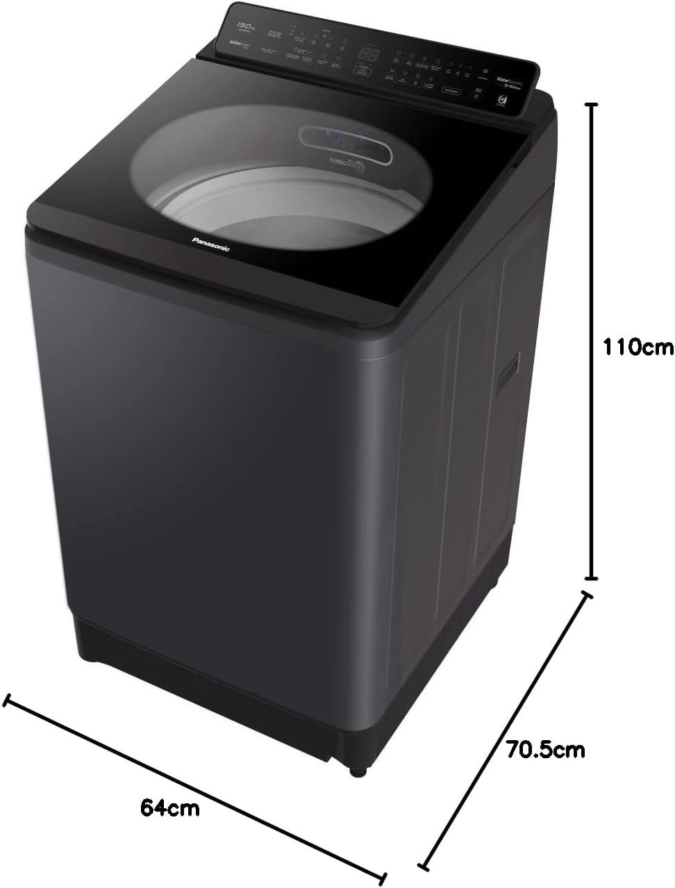 Panasonic 13Kg, Top Loading Washing Machine - NAFD13X3BRN thumbnail 4