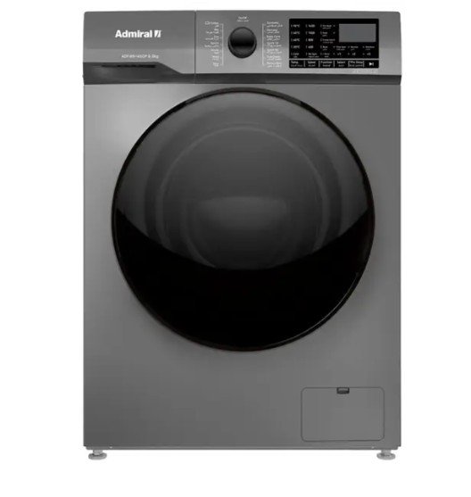 Admiral Front Load Washing Machine 9kg Rpm 1400 Dd Inverter Silver -  Adfw914scp