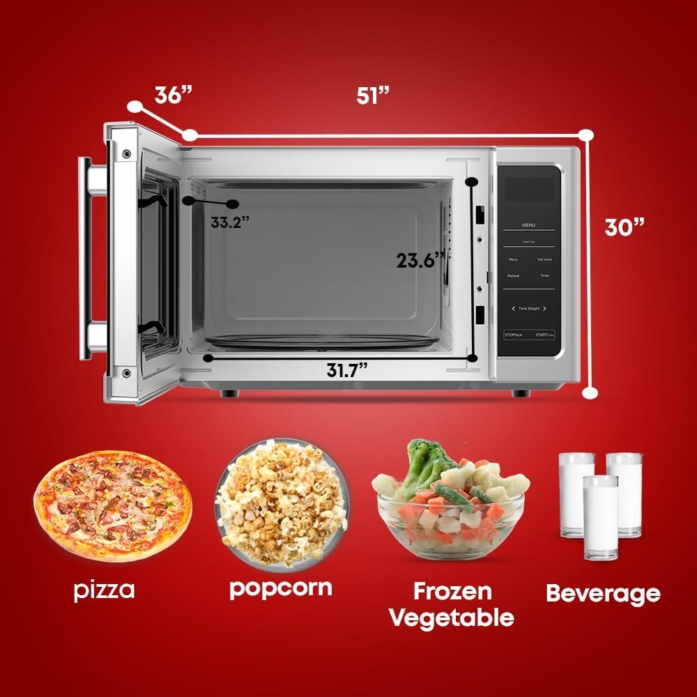 Tornado 25 Liters Digital Microwave Oven Solo with 10 Power Levels, 850Watts, Touch Control panel, Child-Safety-Lock, Defrost Function, 8 Auto cooking function, Silver, TWDS-25-S-E thumbnail 4