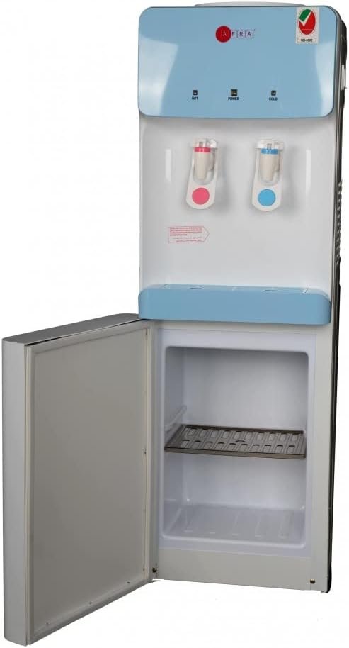AFRA Water Dispenser Cabinet, 5L, 630W, Floor Standing, Top Load, Compressor Cooling, 2 Tap, Stainless Steel Tanks, Blue & White, AF-95WDWT, 2 years Warranty thumbnail 3