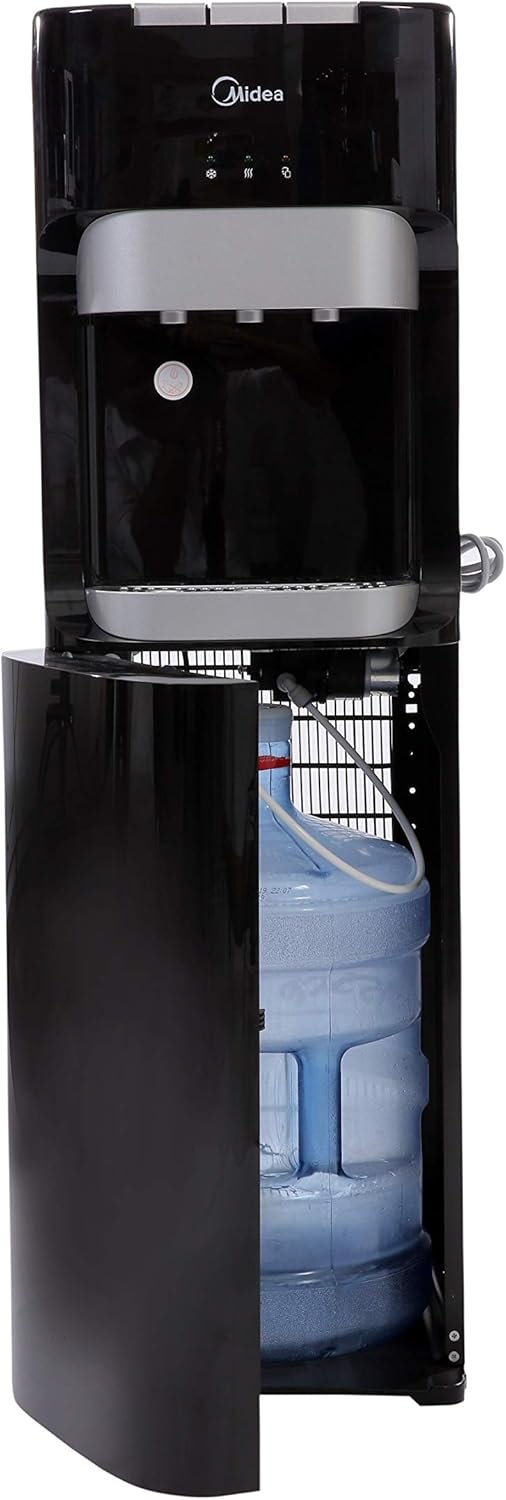 Midea Water Dispenser, Bottom Loading, Hot Cold And Ambient Temperature, Ice Cold Technology, Empty Bottle Indicator, Floor Standing, Child Safety lock, Best for Home, Office & Pantry, Black - YL1633S thumbnail 3
