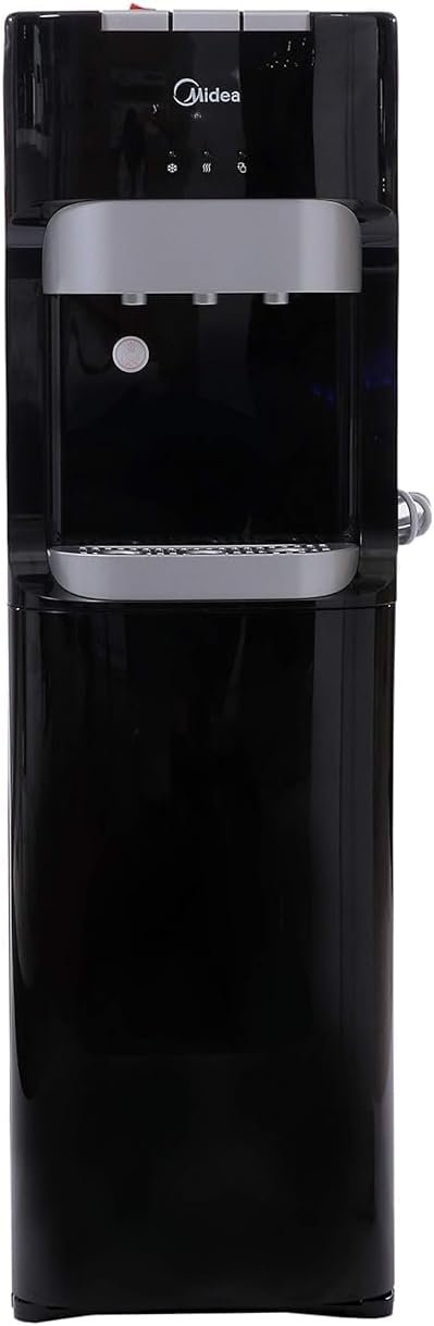 Midea Water Dispenser, Bottom Loading, Hot Cold And Ambient Temperature, Ice Cold Technology, Empty Bottle Indicator, Floor Standing, Child Safety lock, Best for Home, Office & Pantry, Black - YL1633S