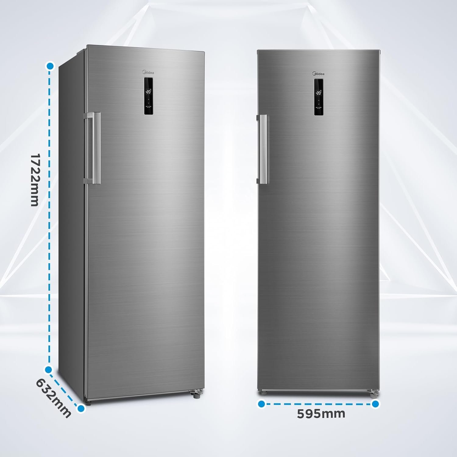 Midea 333L Gross & 238L Net Capacity Convertible Upright Freezer, Frost Free with Quick Freeze Technology, Convert From Freezer To Refrigerator With One Click Button, Electronic Control - MDRU333FEE46AE