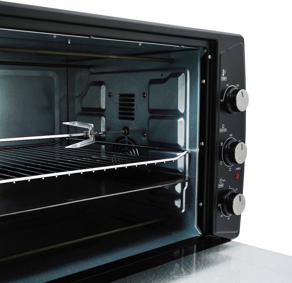 Impex 2200Watts, 63Litre Electric Oven with 6 stage heat selector Temperature Adjustment, Black - OV2903 thumbnail 3
