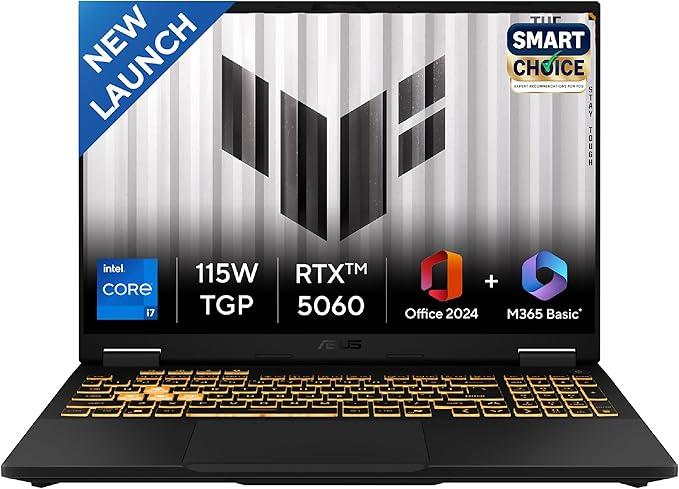 ASUS TUF Gaming F16 (2025) Gaming Laptop, 16" FHD+ 165Hz Display, Intel Core i7-14650HX, 32GB DDR5 RAM, 1TB PCIe 4.0 SSD, NVIDIA GeForce RTX 5060 8GB, RGB Keyboard, Win 11, Mecha Gray(Upgraded)