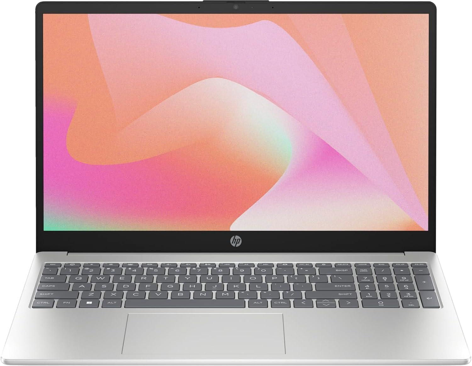 HP (Upgraded) 2024 Newest 15s Laptop With 15.6" FHD Display, Intel Core i7-1355U Processor |16GB DDR4 Ram |1TB NVMe SSD |Intel Iris X Graphics, Windows 11 Natural silver