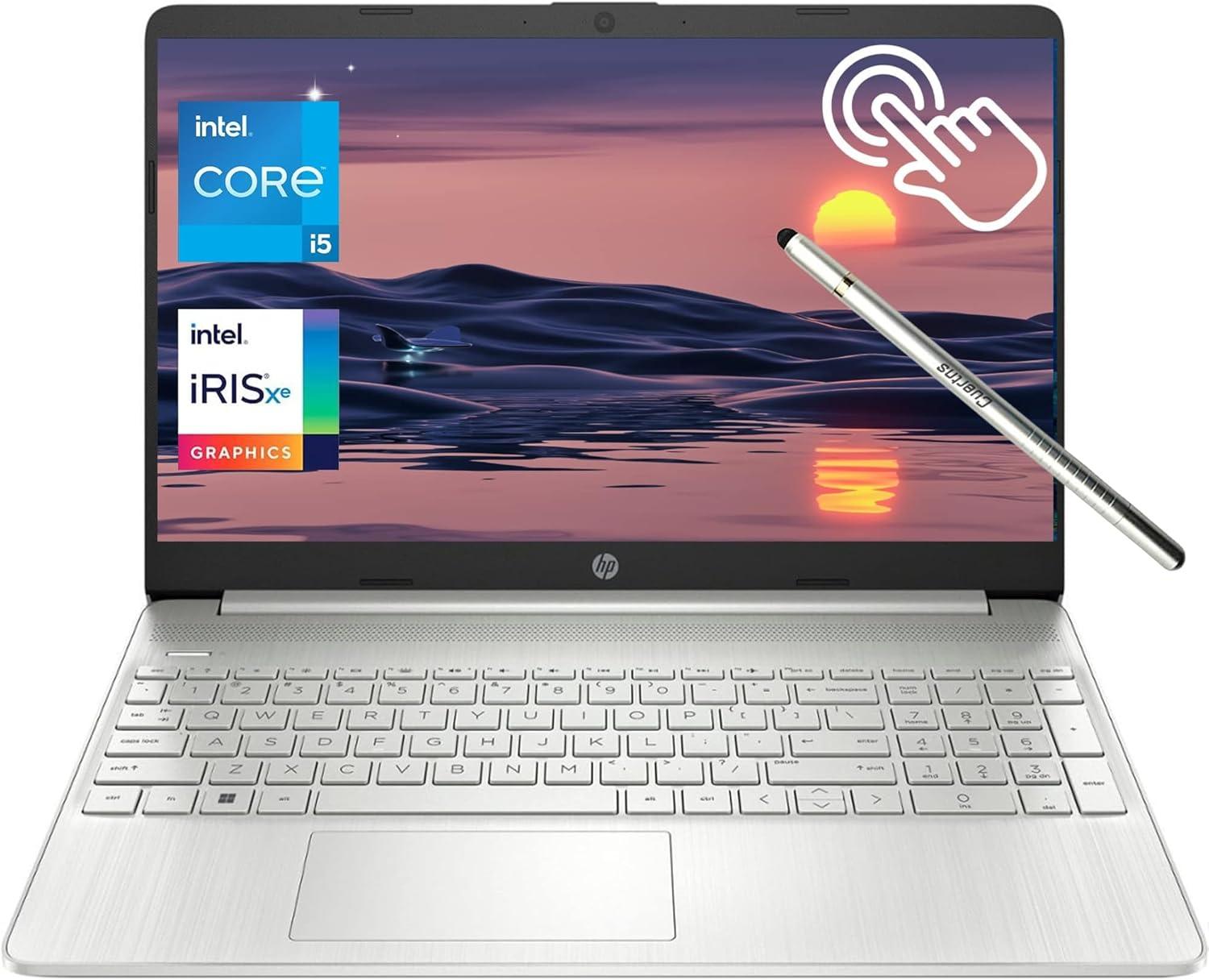 HP (Upgraded) Envy 14" Touchscreen 2-in-1 FHD Laptop - Intel Core 5 120U, 8GB RAM, 512GB SSD, Windows 11 (with Microfiber Cloth) - Natural Silver (14-es1013dx)
