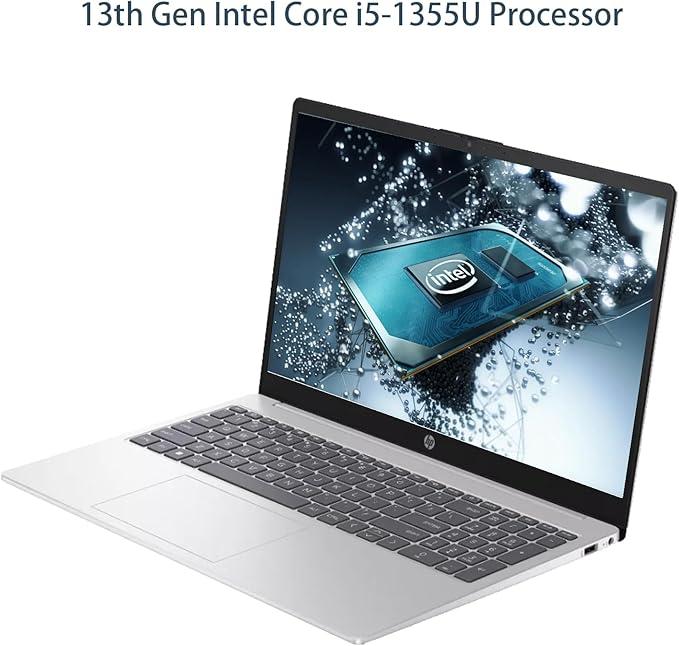 HP 15.6" Laptop, 13th Gen Intel Core i5-1335U, 16GB RAM, 512GB SSD, FHD Anti-Glare Display, Webcam, Numeric Keypad, Wi-Fi, Bluetooth, Windows 11 – Silver thumbnail 4