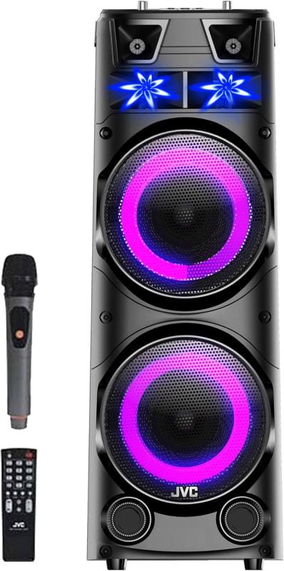 JVC Portable Bluetooth Party speaker with wireless mic and remote control XS-N7222PB Black