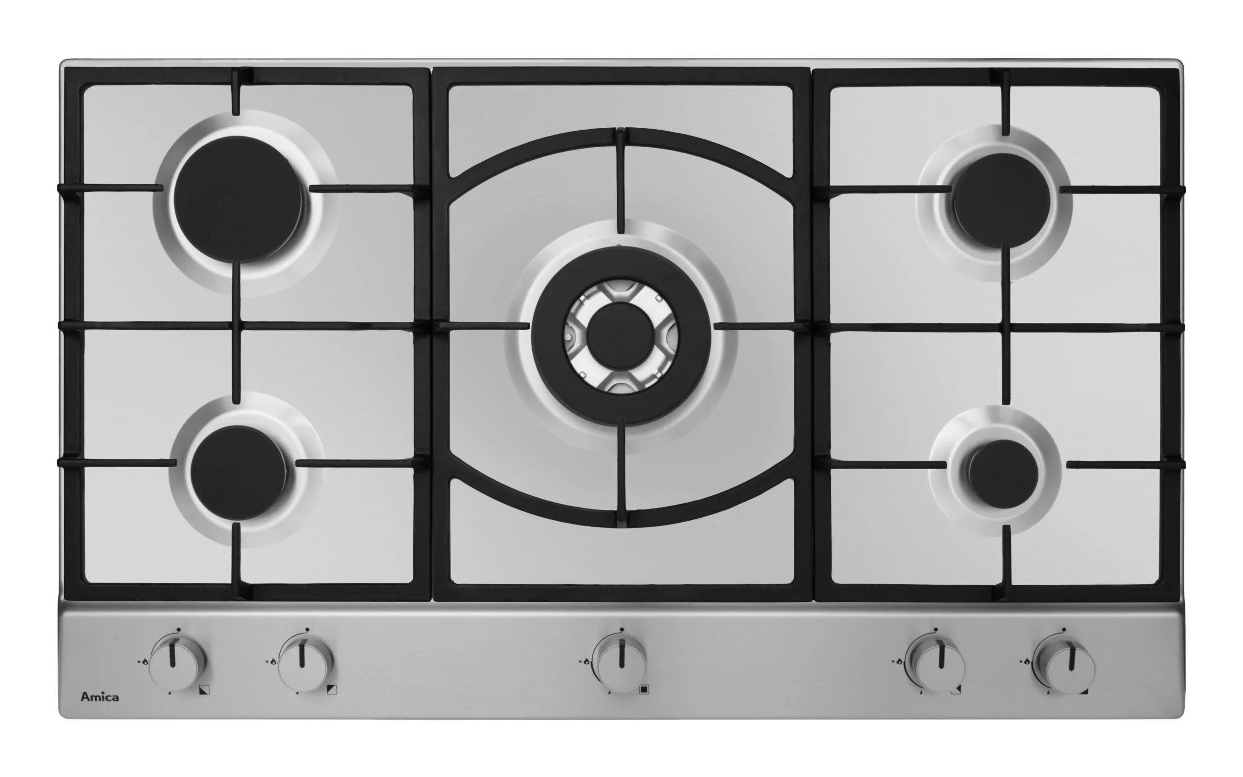 Fagor Gas Hob 90X60 CM,Cast iron pan supports,Stainless Steel - HG-900RX