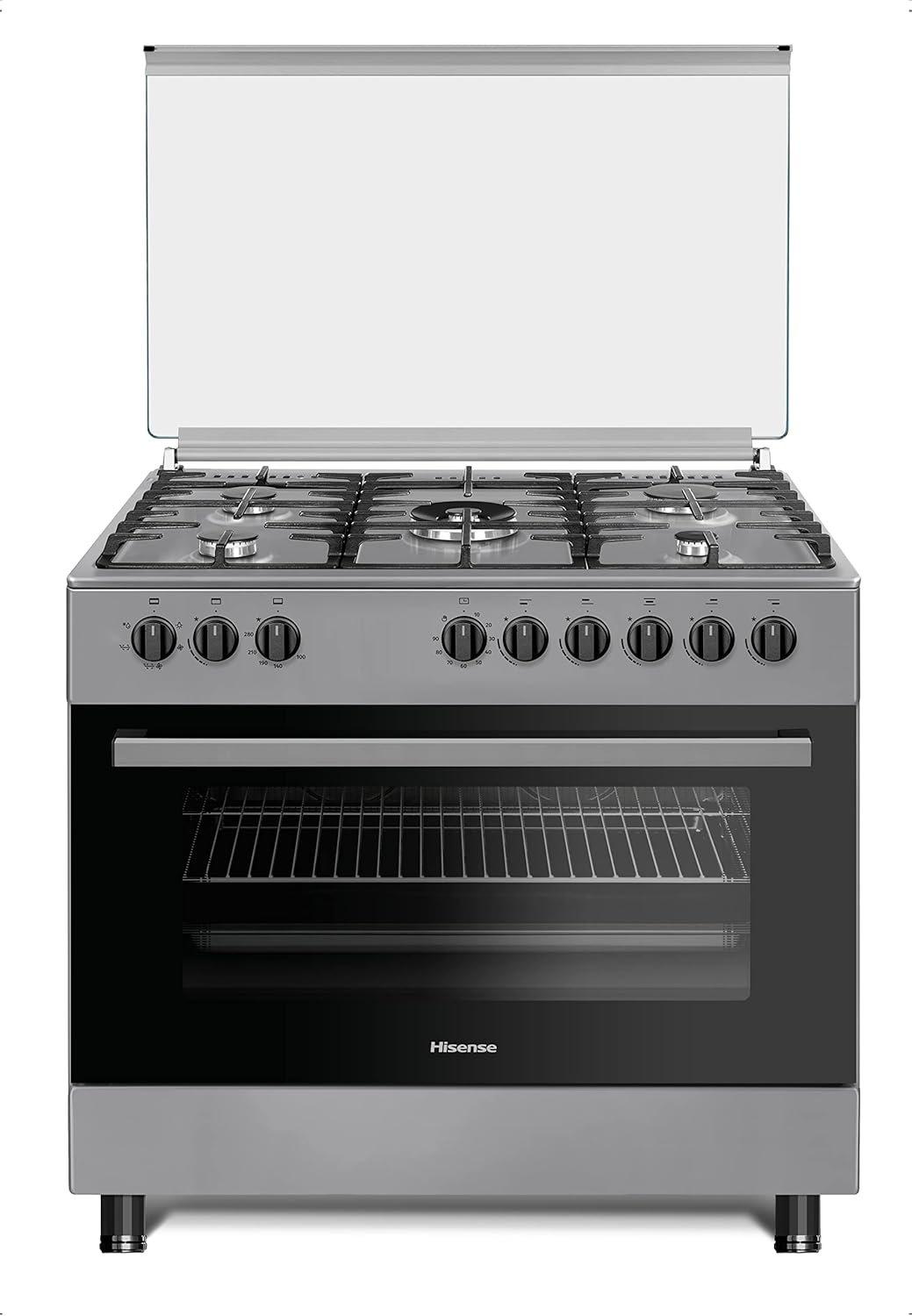 Hisense Gas Cooker 90x60 cm stainless steel - HG19B22S