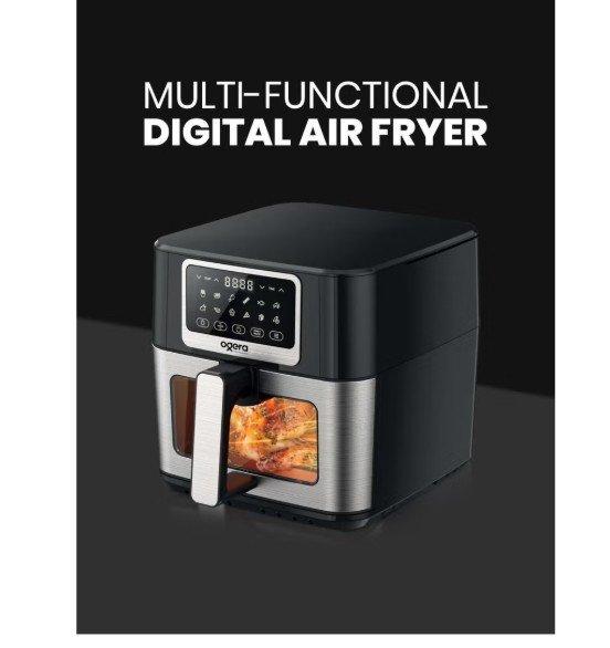 Ogera OG8503AF 7.6L Digital Air Fryer – Extra-Large Capacity 1700W Air Fryer with Non-Stick Pot & Rack, Oil-Free Healthy Cooking, Adjustable Time & Temperature, 60-Minute Timer, 2-Year Warranty