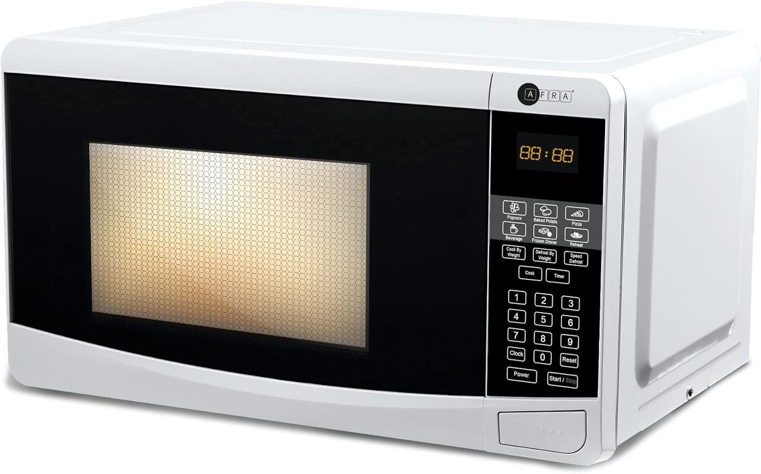 AFRA Microwave Oven, 20L, With Digital Control, 700W - Multiple Power Levels, Compact Design With Oven Grill And Quick Defrost Feature, AF-2070MWWT, With 2 Years Warranty