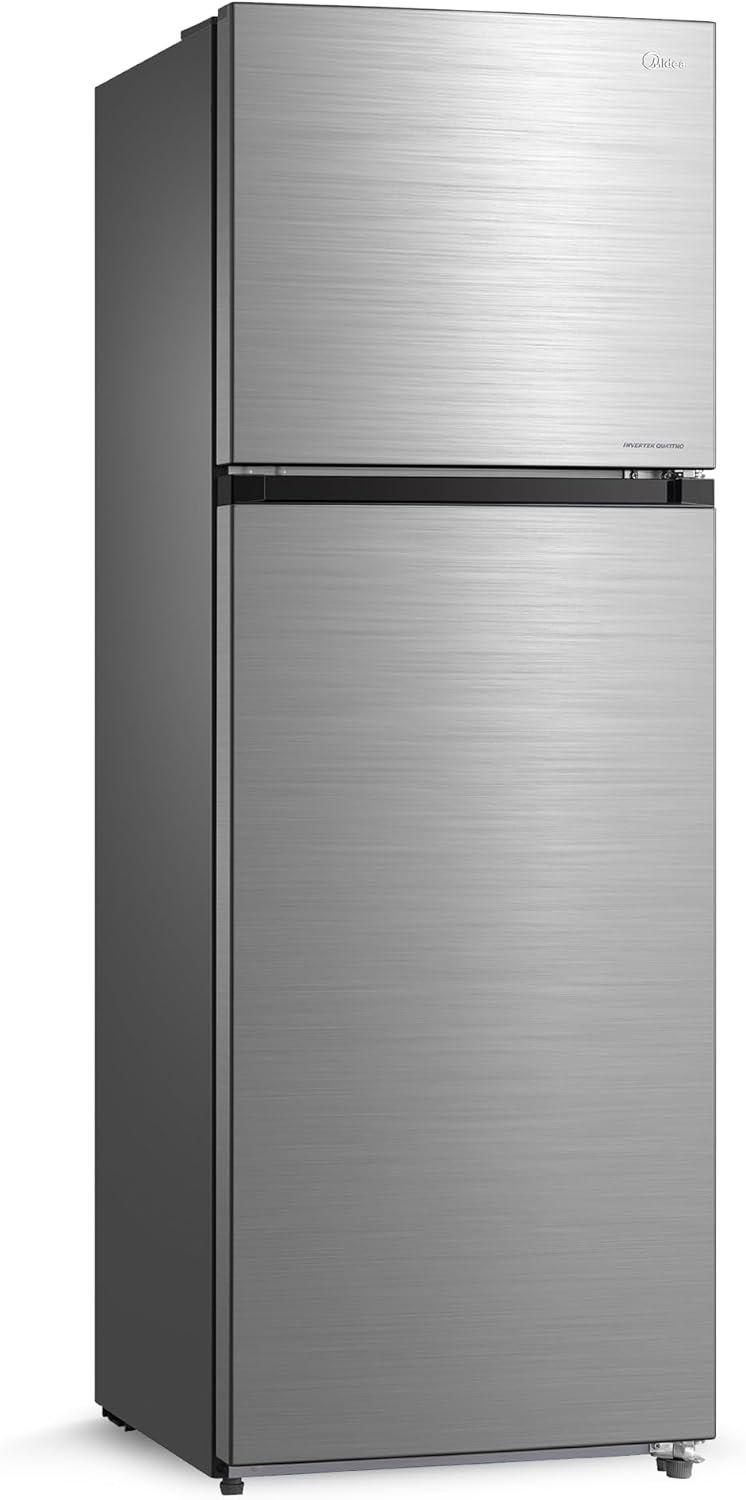 Midea 489Litre Gross Top Mount Double Door Refrigerator, 2 Doors Frost Free Fridge Freezer With Smart Sensor & Humidity Control, Active-C Fresh, Multi-Air Flow, Electronic Control, Silver - MDRT489MTE46 - Image 1