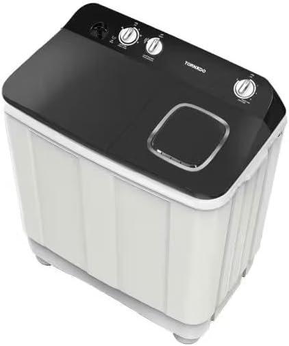 TORNADO Washing Machine Half Auto 10 Kg White x Black - TMH-HS10C(WK)
