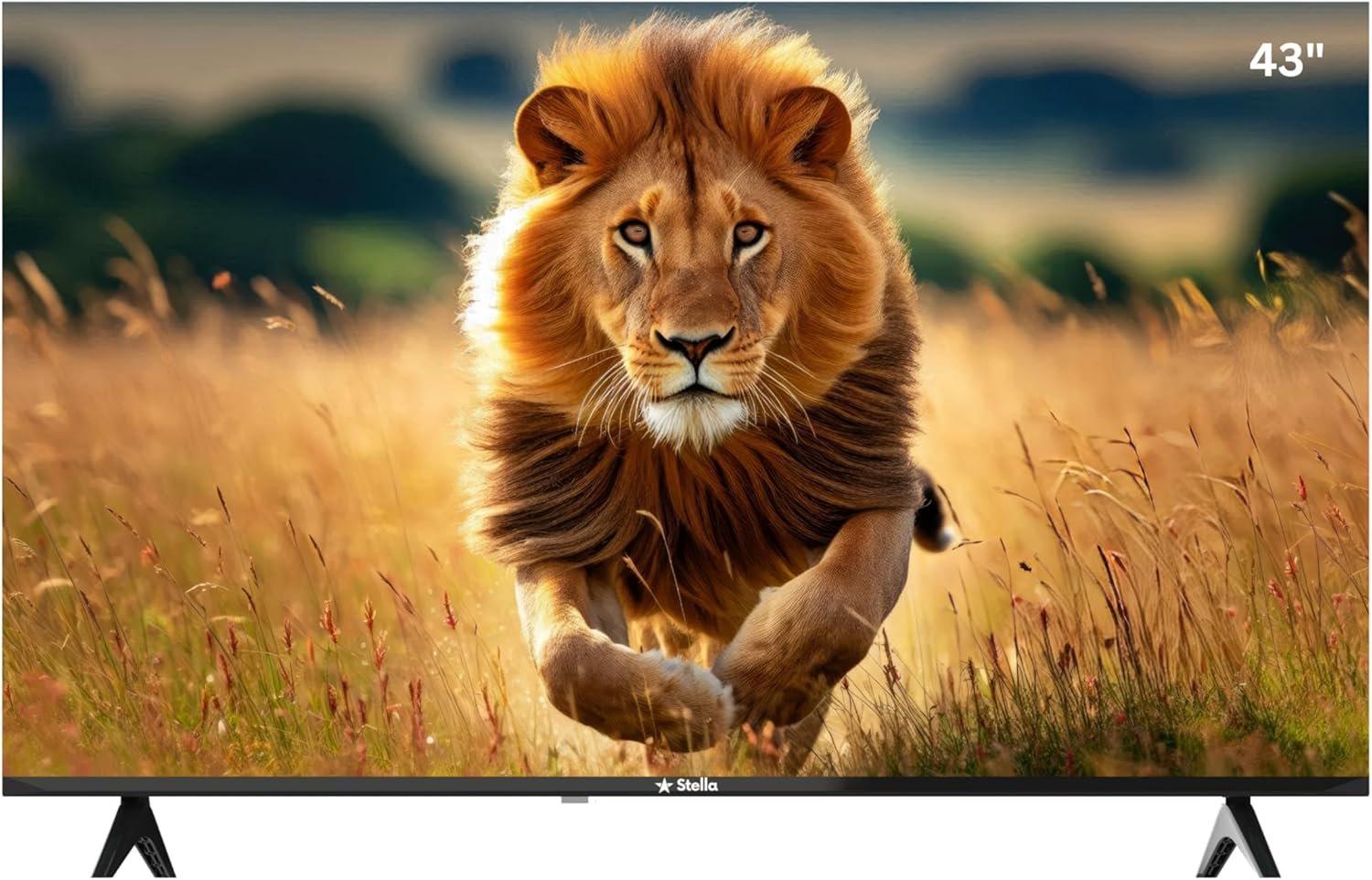 Stella 43" Edgeless FHD Android 14 Smart TV with Netflix, Youtube, Prime Video -SLED43EAJ