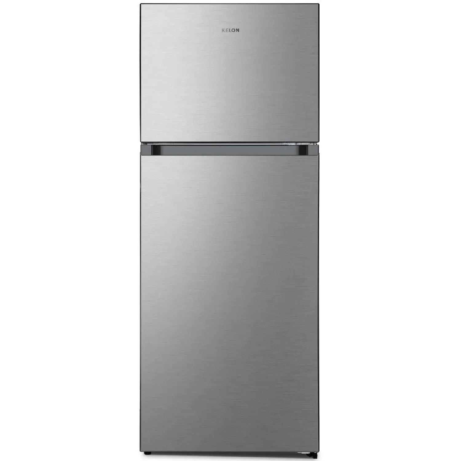 Kelon 600 Liters Double Door Top Mount Refrigerator, No Frost Fridge & Freezer with LED Display and Touch Control, Interior LED Light & Large Crisper Drawer with Humidity Control, Inox, KRD-60WRS