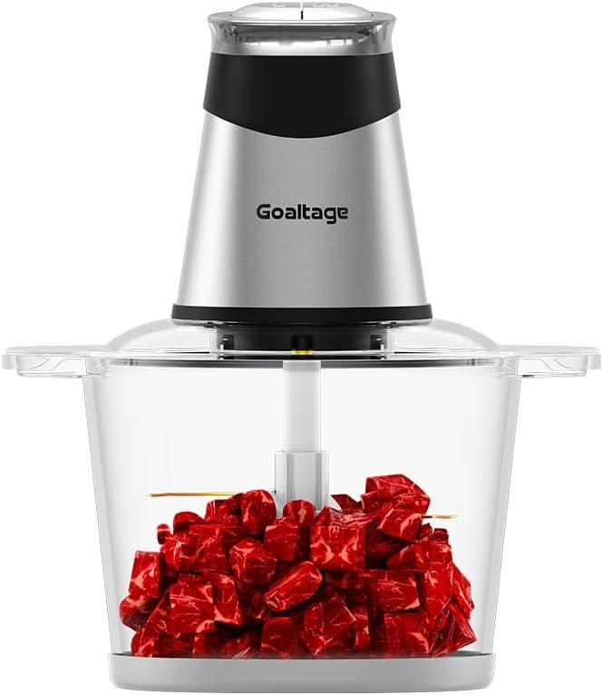 Goaltage MultiChop Food Processor With 3L Glass Bowl, 6-Leaf Titanium-Plated Blades, Dual-Speed Adjustments with High Capacity and Multi Functionality