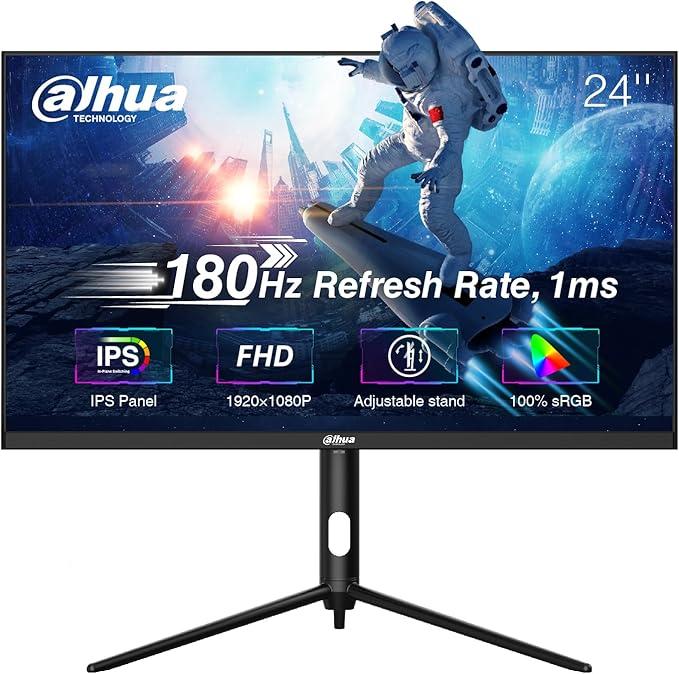 Dahua LM24-E231A 23.8inch IPs Gaming Monitor, 180HzOD1ms, Adjustable stand,100% sRGB, Adaptive sync