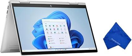 HP (Upgraded) Envy 14" Touchscreen 2-in-1 FHD Laptop - Intel Core 5 120U, 8GB RAM, 512GB SSD, Windows 11 (with Microfiber Cloth) - Natural Silver (14-es1013dx)