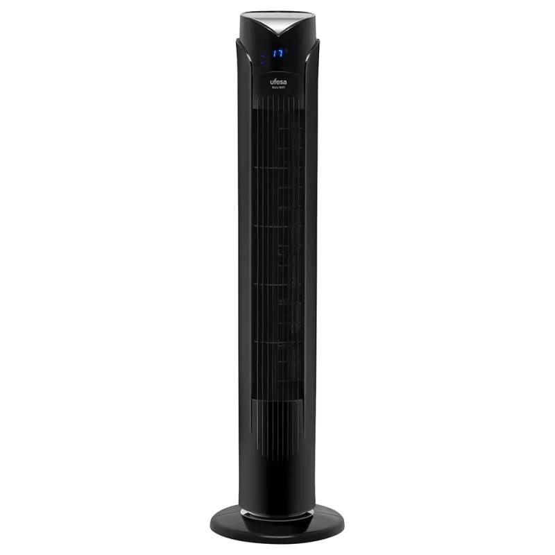 Ufesa Tower Fan With Wi-Fi Control and Remote, 12-hour Timer Function, Bladeless Powerful with 3 Speeds settings, Standing Oscillating Fan
