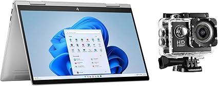 Hp 2023 Latest Envy 2 In 1 Laptop 14 Fhd Touch Laptop 13th Gen Core I7 1355u 16gb 1tb Ssd Iris Xe Graphics Backlit Eng Key Win11 Silver With Free Sports Action Camera upgraded