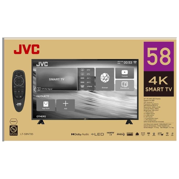 JVC 58" 4K UHD SMART LED TV LT-58N785