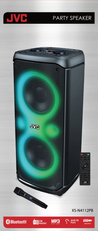 JVC XS-N4112PB PORTABLE BLUETOOTH PARTY SPEAKER