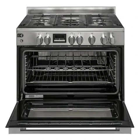 GLEMGAS SB9612RIFSCD 90X60 GAS COOKER 5 BURNERS WITH FAN MADE IN ITALY