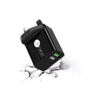 AFRA USB Wall Charger, 18 W, 2.4A Charging Speed, Dual Ports, USB A, Fast Charging, Light, Overheat And Short Circuit Protection