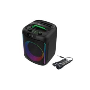 AFRA Bluetooth Speaker, 30 Watts, Black, Plastic Body, Ultra Bass, 7.4V/3000mah Rechargeable Battery, RGB Lighting, AF-0030BSBK, 2 Years Warranty.